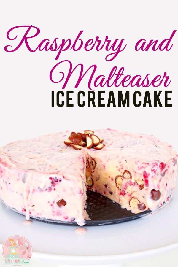 Raspberry and Malteaser Ice Cream CakeDrooooool