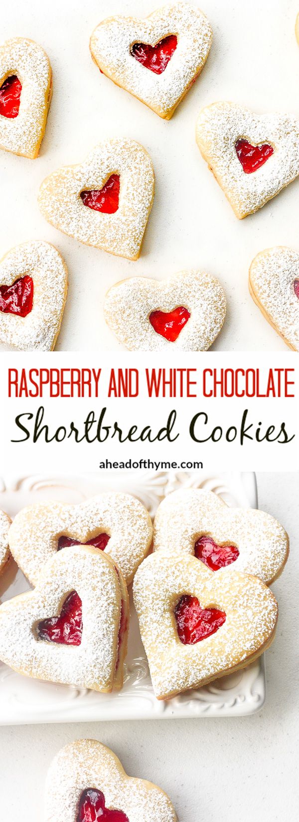 Raspberry and White Chocolate Shortbread Cookies