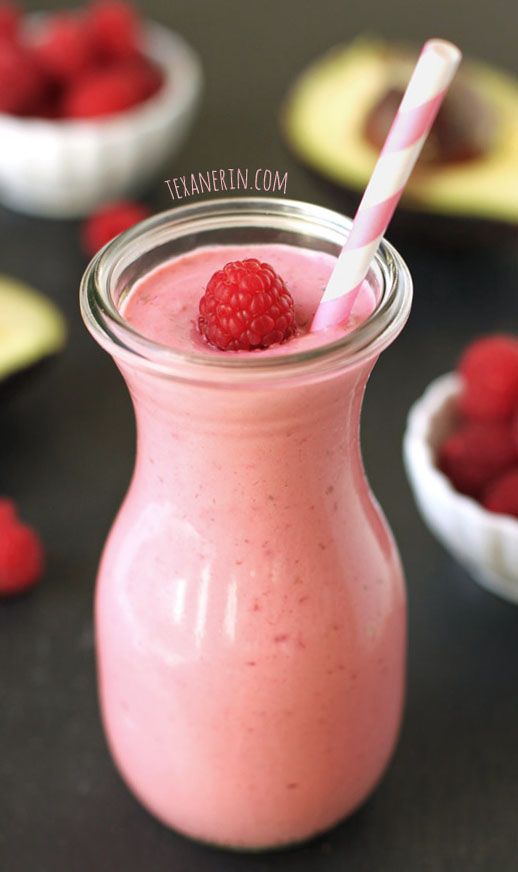 Raspberry Banana Avocado Smoothie