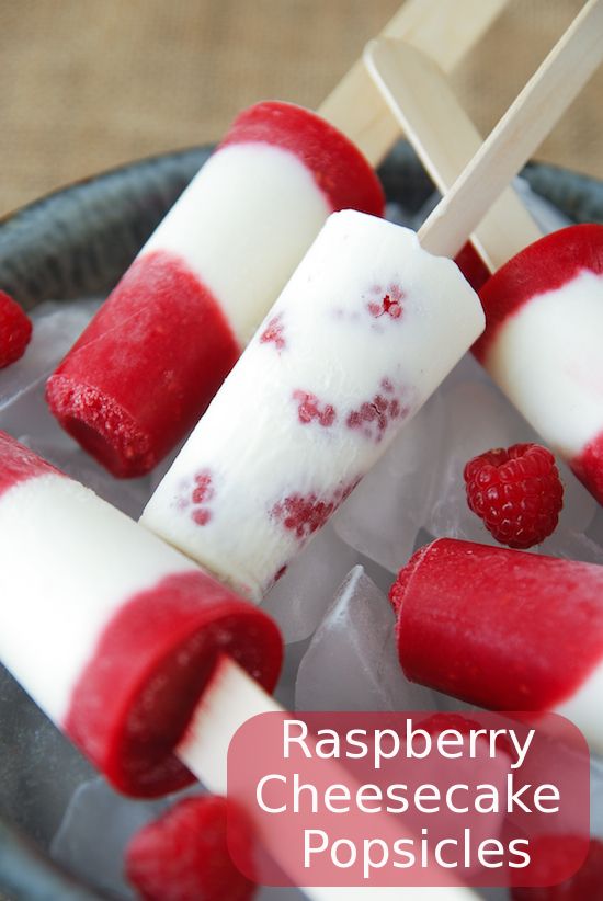 Raspberry Cheesecake Popsicles