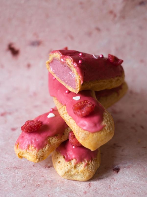 Raspberry Eclairs