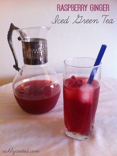 Raspberry Ginger Iced Green Tea