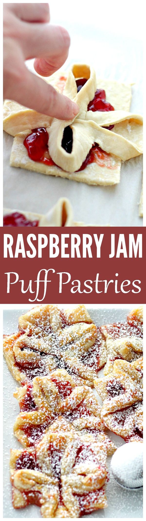 Raspberry Jam Filled Puff Pastries