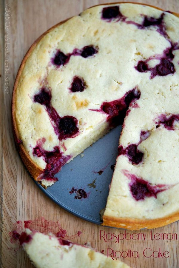 Raspberry Lemon Ricotta Cake