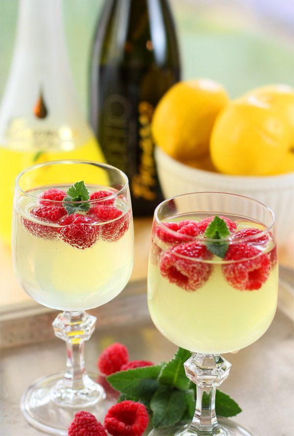 Raspberry, Limoncello and Prosecco Cooler