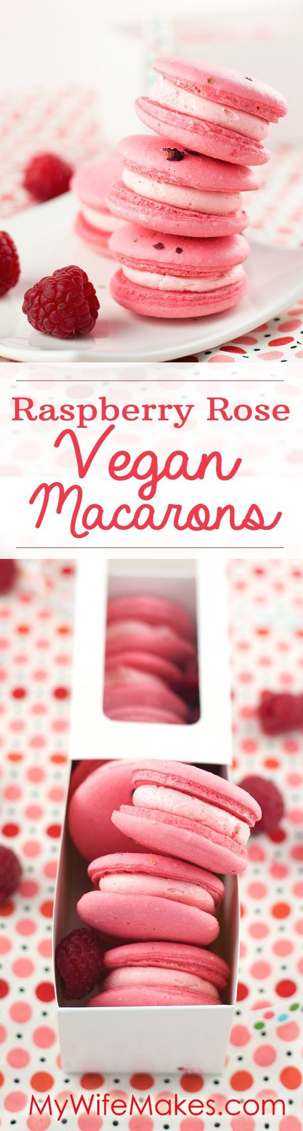 Raspberry Rose Vegan Macarons (Using Aquafaba