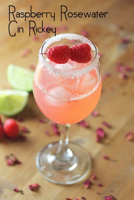 Raspberry Rosewater Gin Rickey