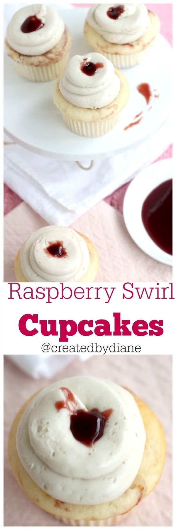 Raspberry Swirl Cupcake with Raspberry Frosting