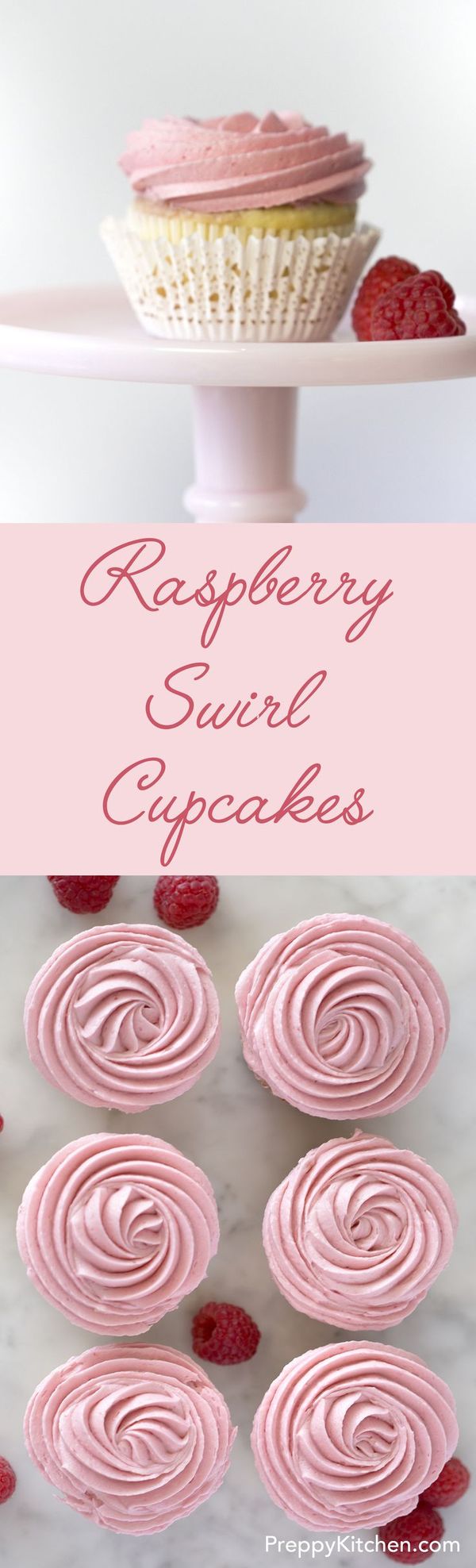 Raspberry Swirl Cupcakes