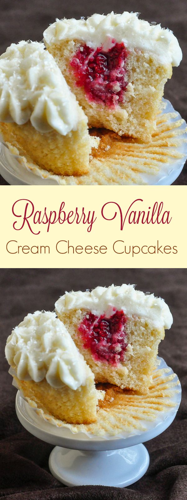 Raspberry Vanilla Cream Cheese Cupcakes