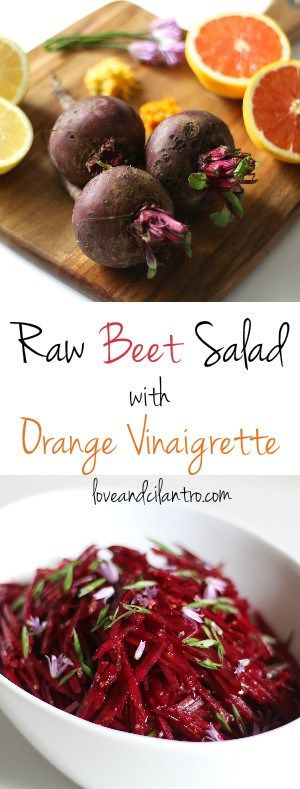 Raw Beet Salad with Orange Vinaigrette