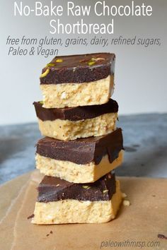 Raw Chocolate Shortbread Squares