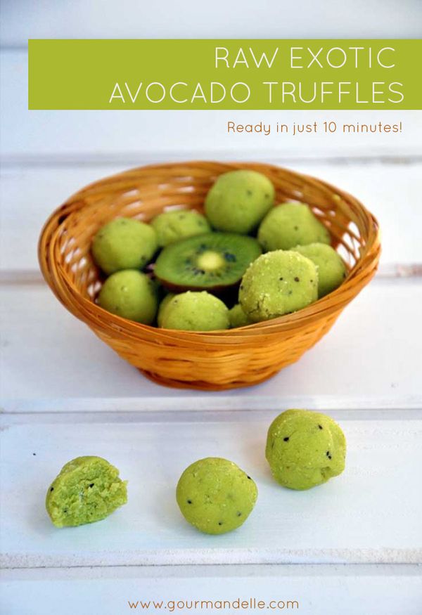 Raw Exotic Avocado Truffles