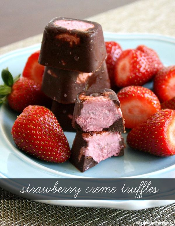 Raw Vegan Strawberry Creme Chocolate Truffles (Raw, Vegan, Gluten-Free, Dairy-Free, Paleo-Friendly, No Refined Sugars