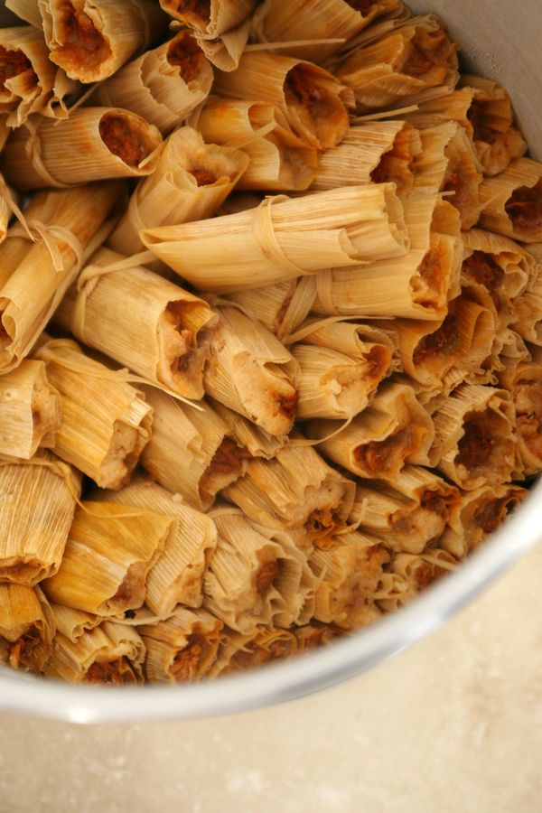 Red Chile and Pork Tamales