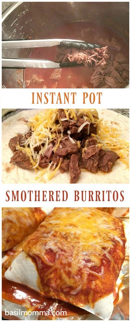 Red Sauce Smothered Burritos (Instant Pot