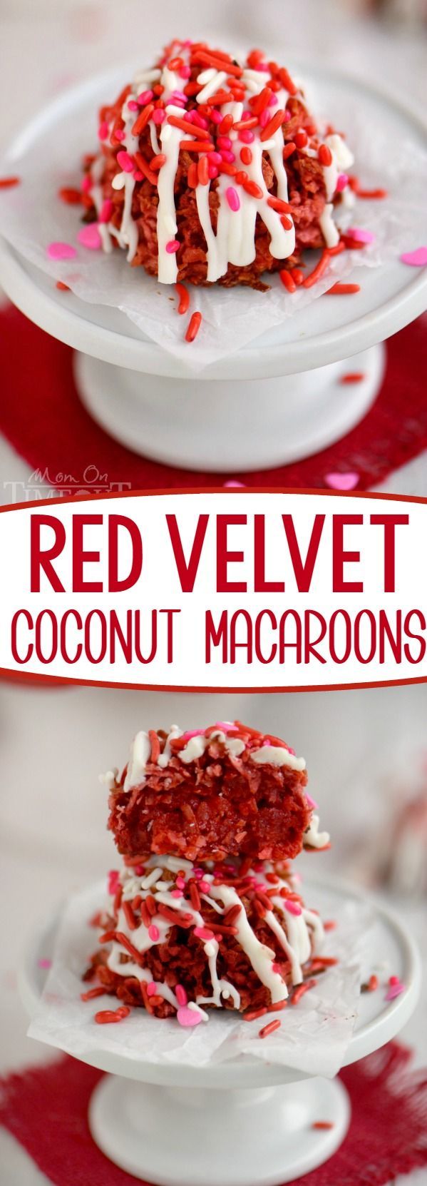 Red Velvet Coconut Macaroons