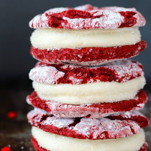 Red Velvet Cookies with Cream Cheese Filling
