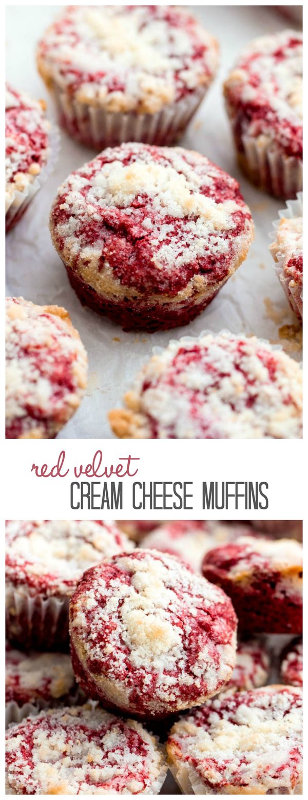 Red Velvet Cream Cheese Muffins