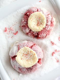 Red Velvet Cream Cheese Thumbprint Cookies