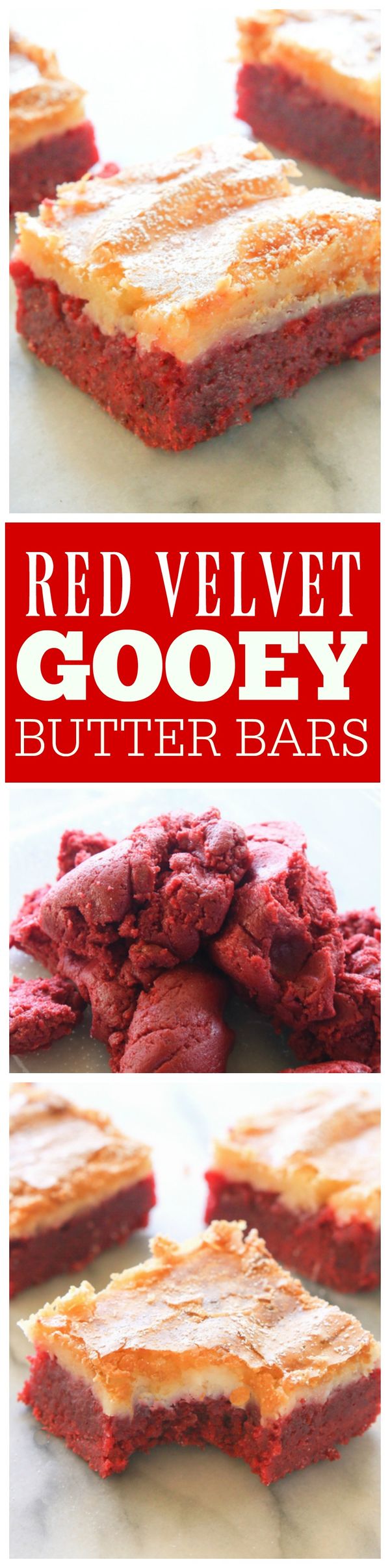 Red Velvet Gooey Butter Bars