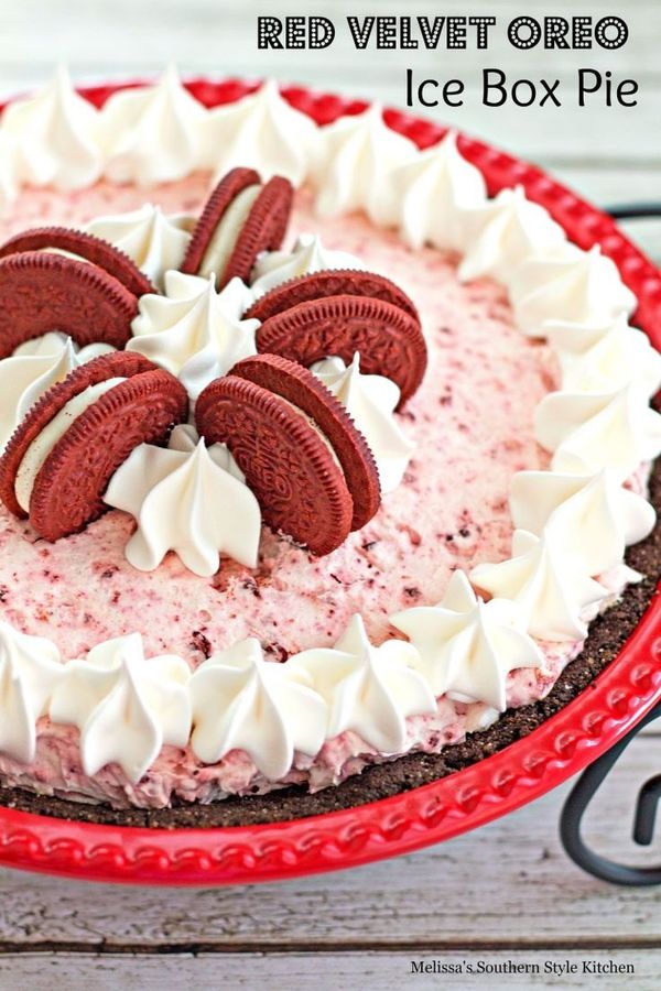 Red Velvet Oreo Ice Box Pie