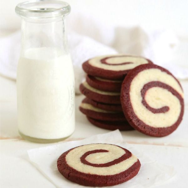 Red Velvet Pinwheel Cookies