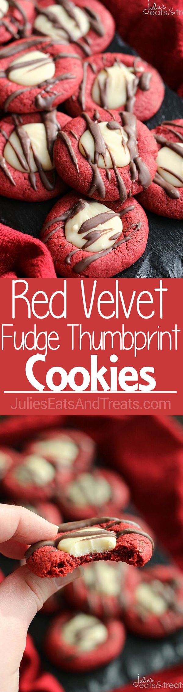 Red Velvet Thumbprint Cookies