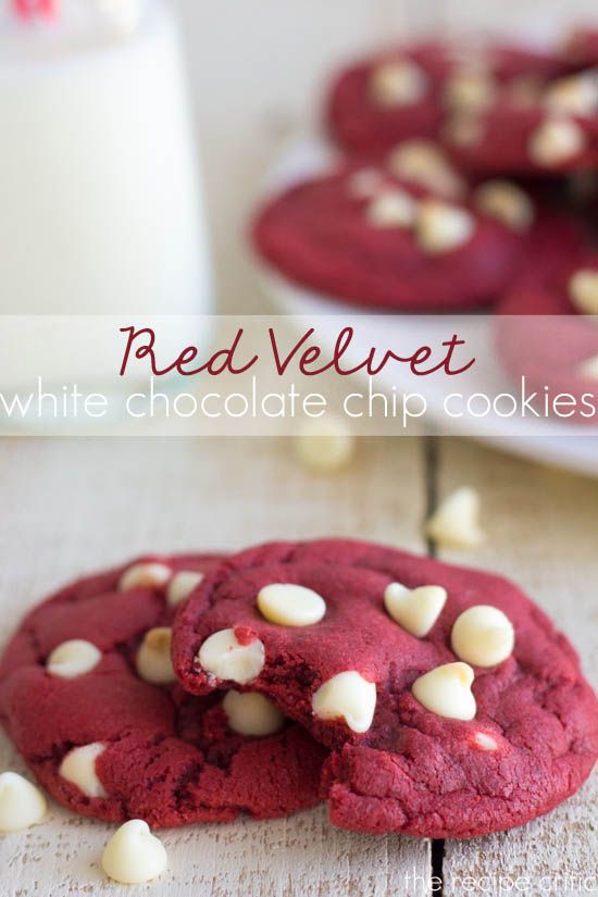 Red Velvet White Chocolate Chip Cookies