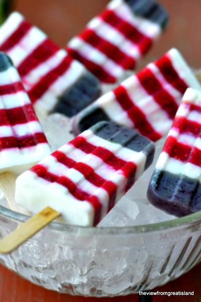 Red White and Blueberry Popsicles