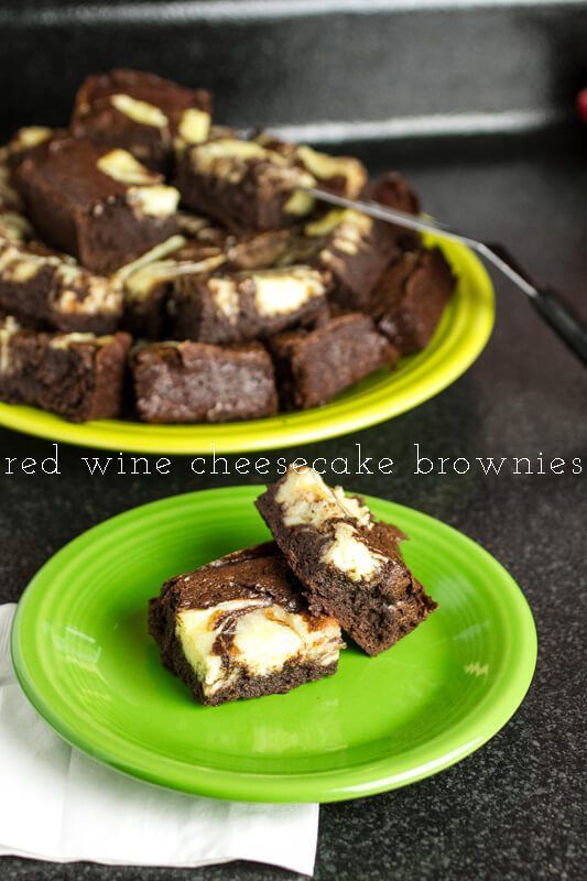 Red Wine Cheesecake Brownies