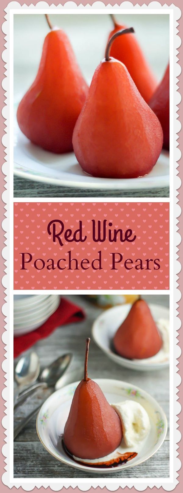 Red Wine Poached Pears