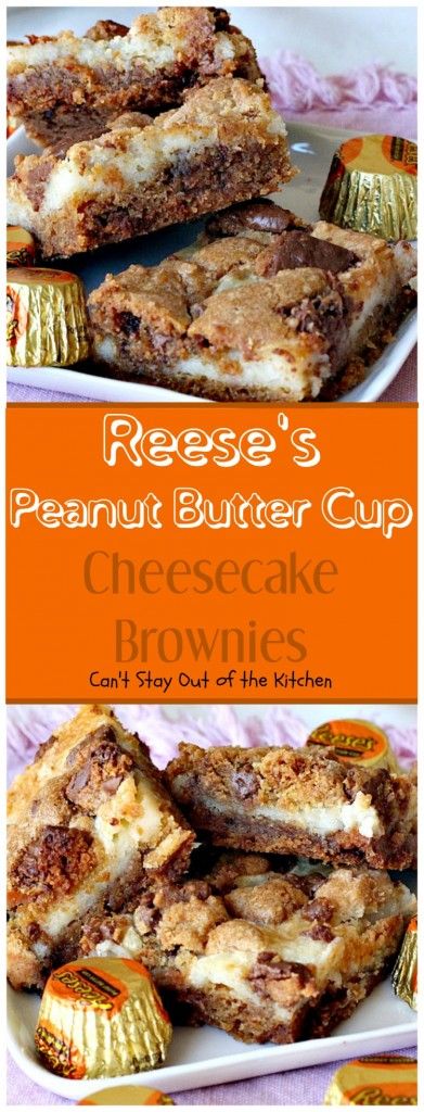 Reese's Peanut Butter Cup Cheesecake Brownies