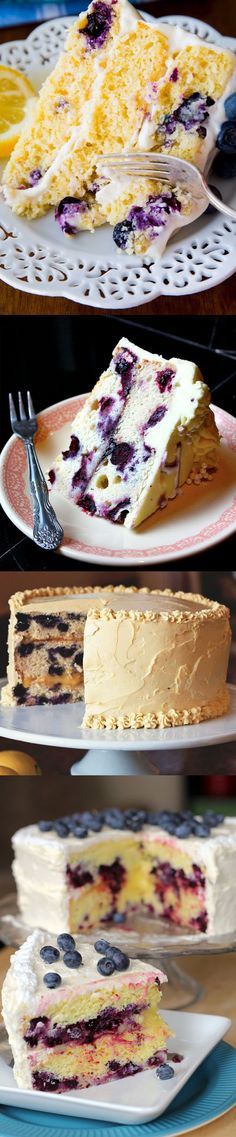 Refreshing Lemon Blueberry Layer Cake with Lemon Buttercream Frosting