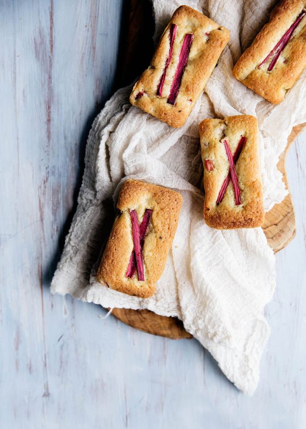 Rhubarb Almond Tea Cakes