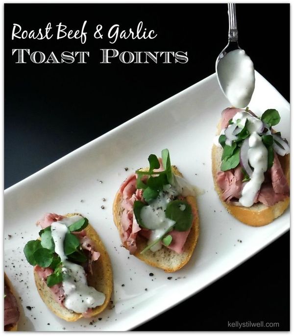 Roast Beef & Garlic Toast Points