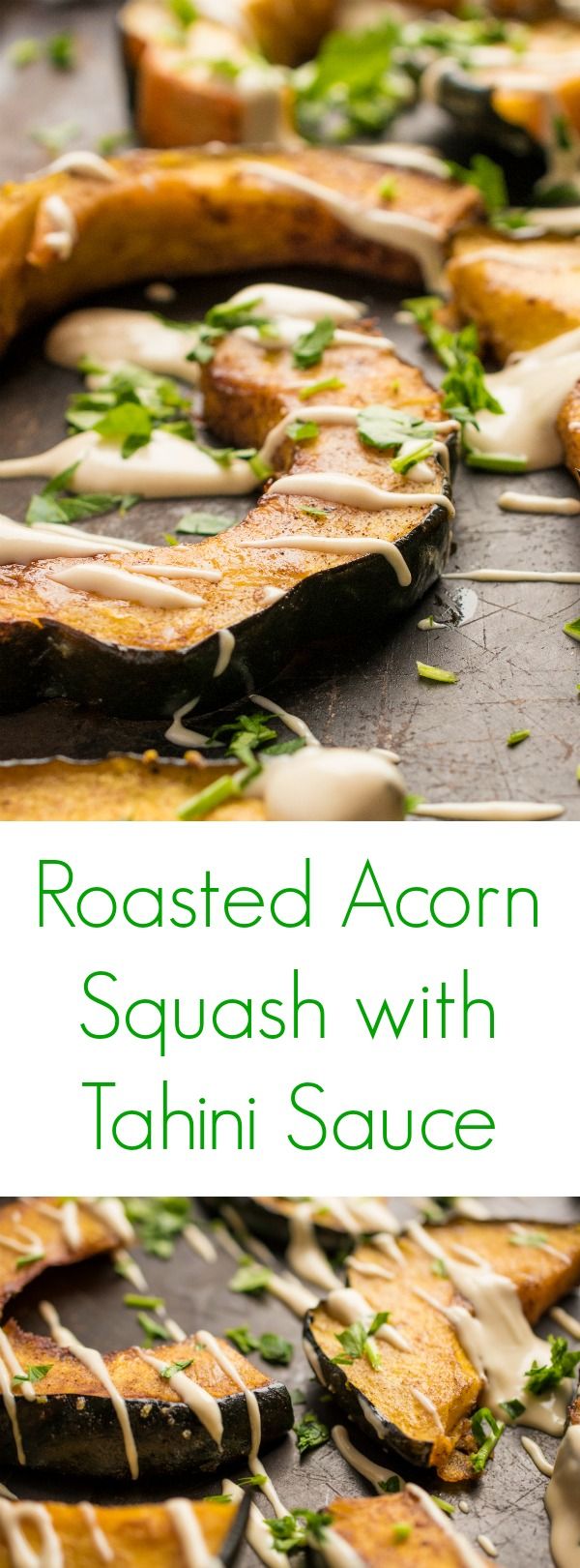 Roasted Acorn Squash with Tahini Sauce