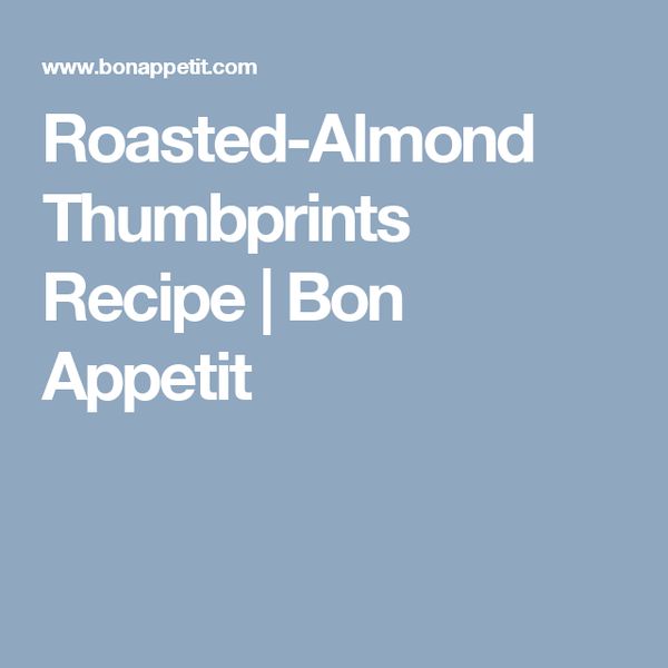 Roasted-Almond Thumbprints