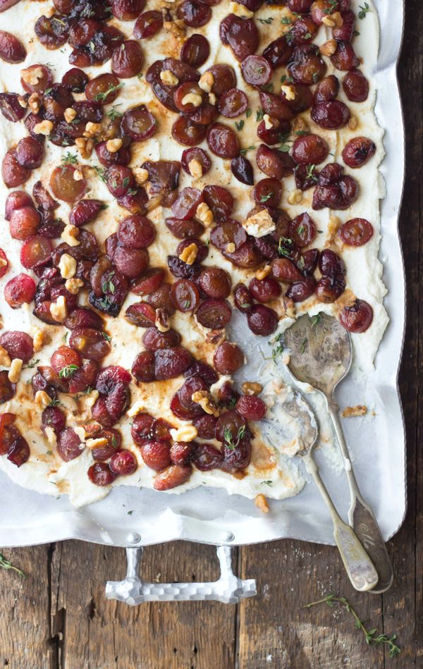 Roasted Balsamic Grape & Creamy Lemon Ricotta Dip