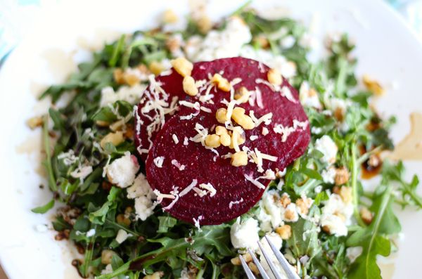 Roasted Beet Salad with Arugula & Goat Cheese