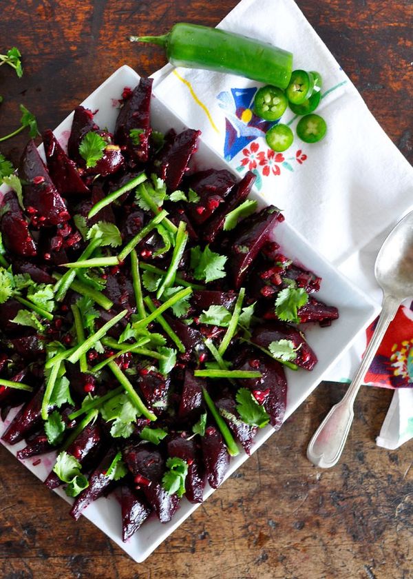 Roasted Beet Salad with Green Chiles and Lime