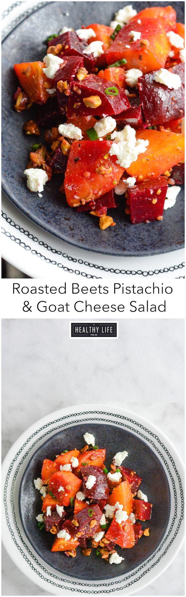 Roasted Beets Pistachio and Goat Cheese Salad