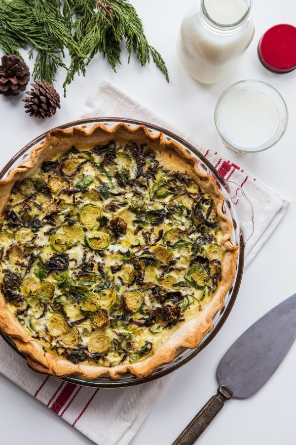 Roasted Brussels Sprout Quiche