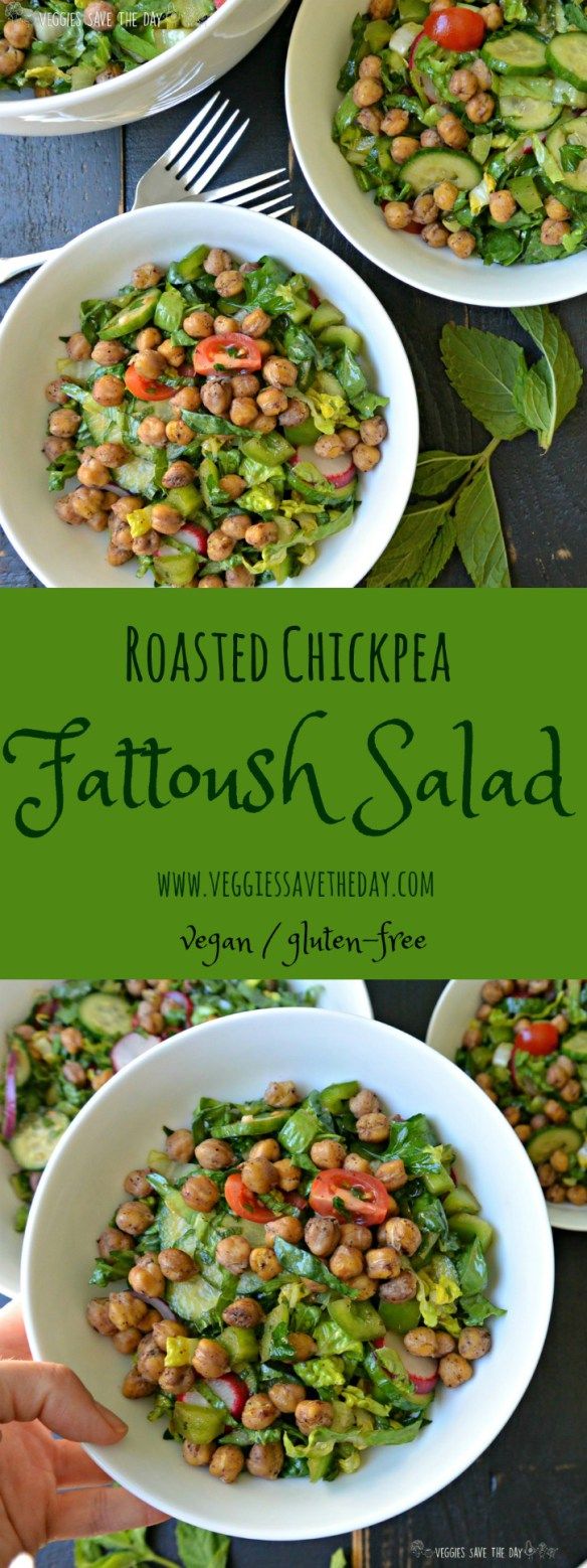 Roasted Chickpea Fattoush Salad