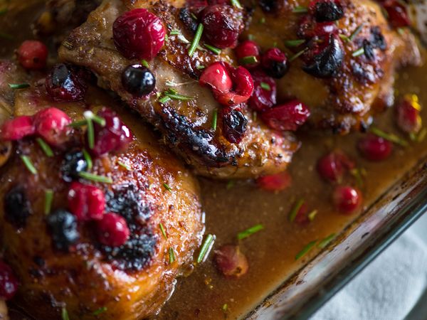 Roasted Cranberry Balsamic Chicken