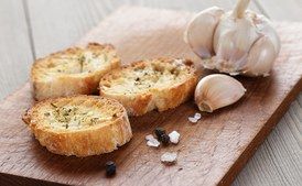 Roasted Garlic Crostini with Assorted Toppings