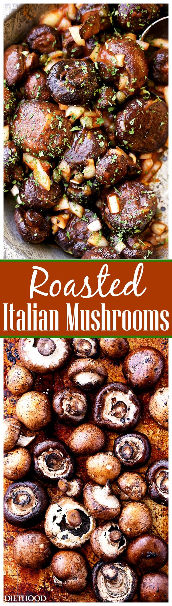 Roasted Italian Mushrooms
