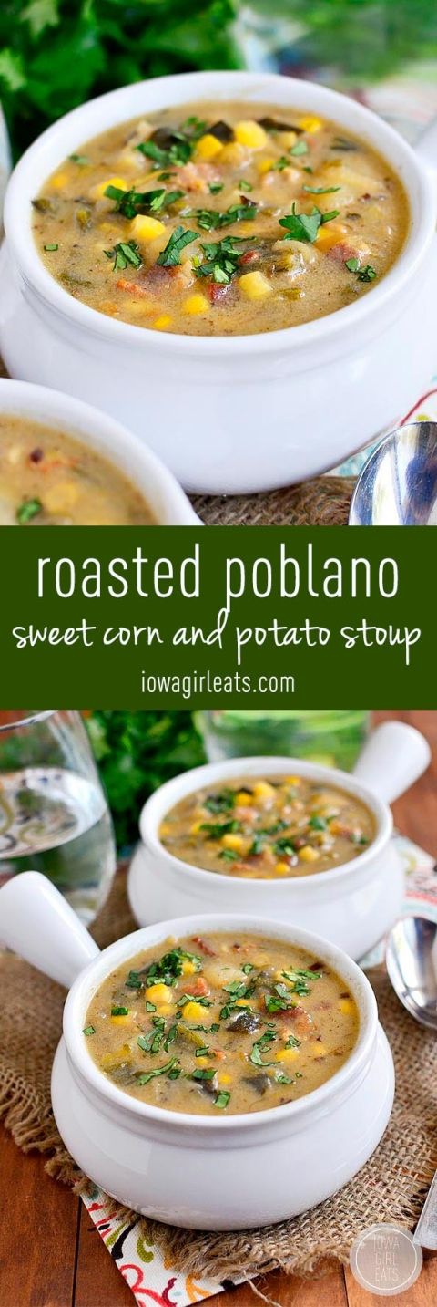 Roasted Poblano, Sweet Corn and Potato Stoup