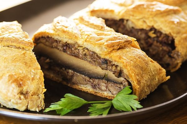 Roasted Portobello Mushroom, Pecan and Chestnut Wellington