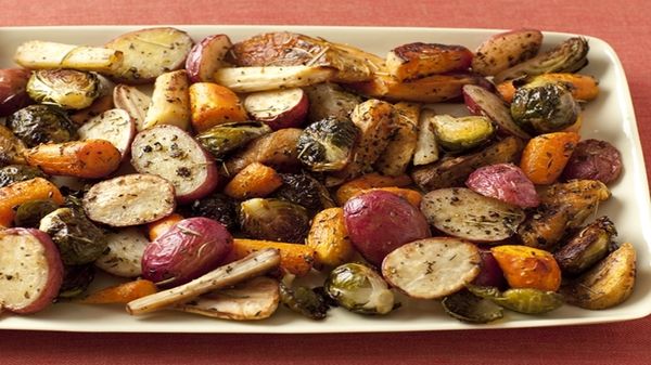 Roasted Potatoes, Carrots, Parsnips and Brussels Sprouts